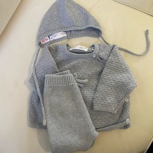 Zara baby knit set